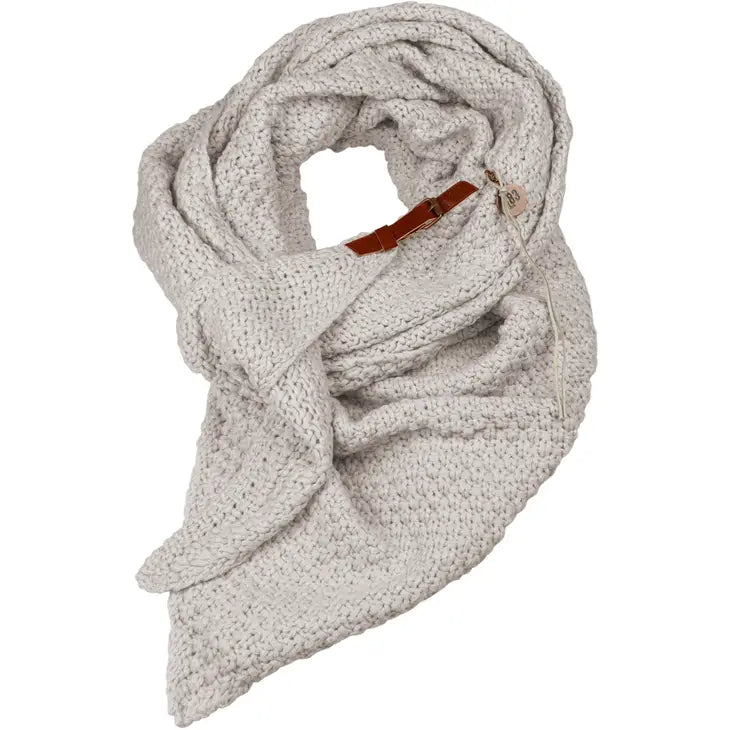 Lot83 Gebreide driehoekige sjaal Lot Off White