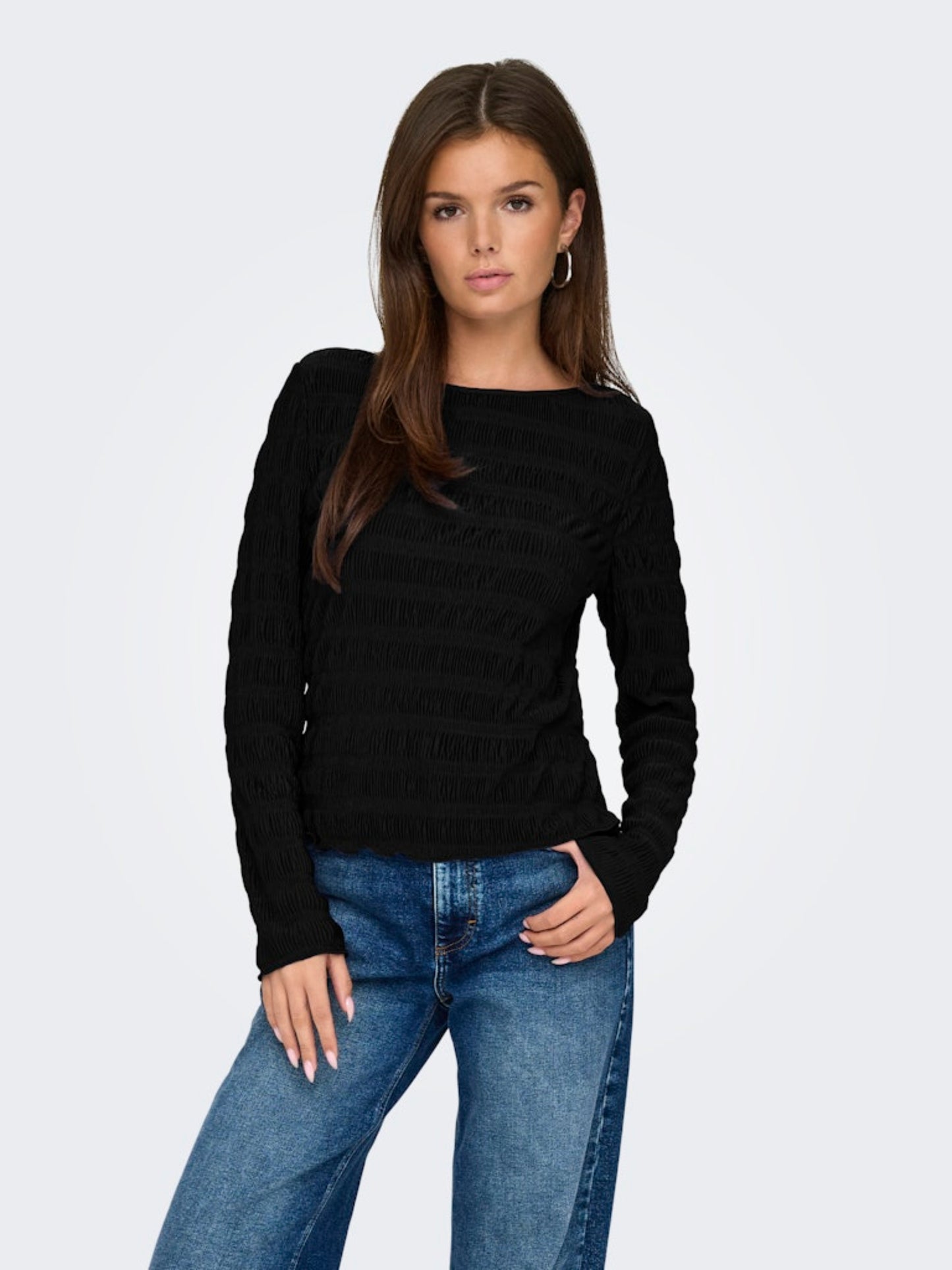 JDYHELLA L/S O-NECK TOP