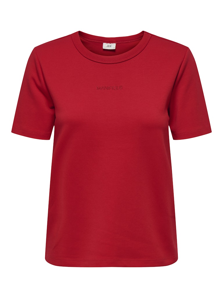 JDYCATIE S/S HEAVY EMB TOP