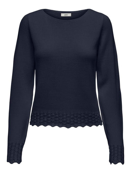 JDYGRACE L/S BOATNECK STRUC PULLOVER KNT