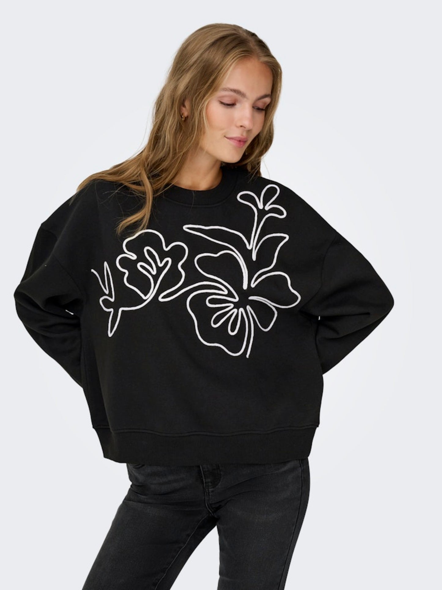 JDYCANOA L/S EMB SWEAT