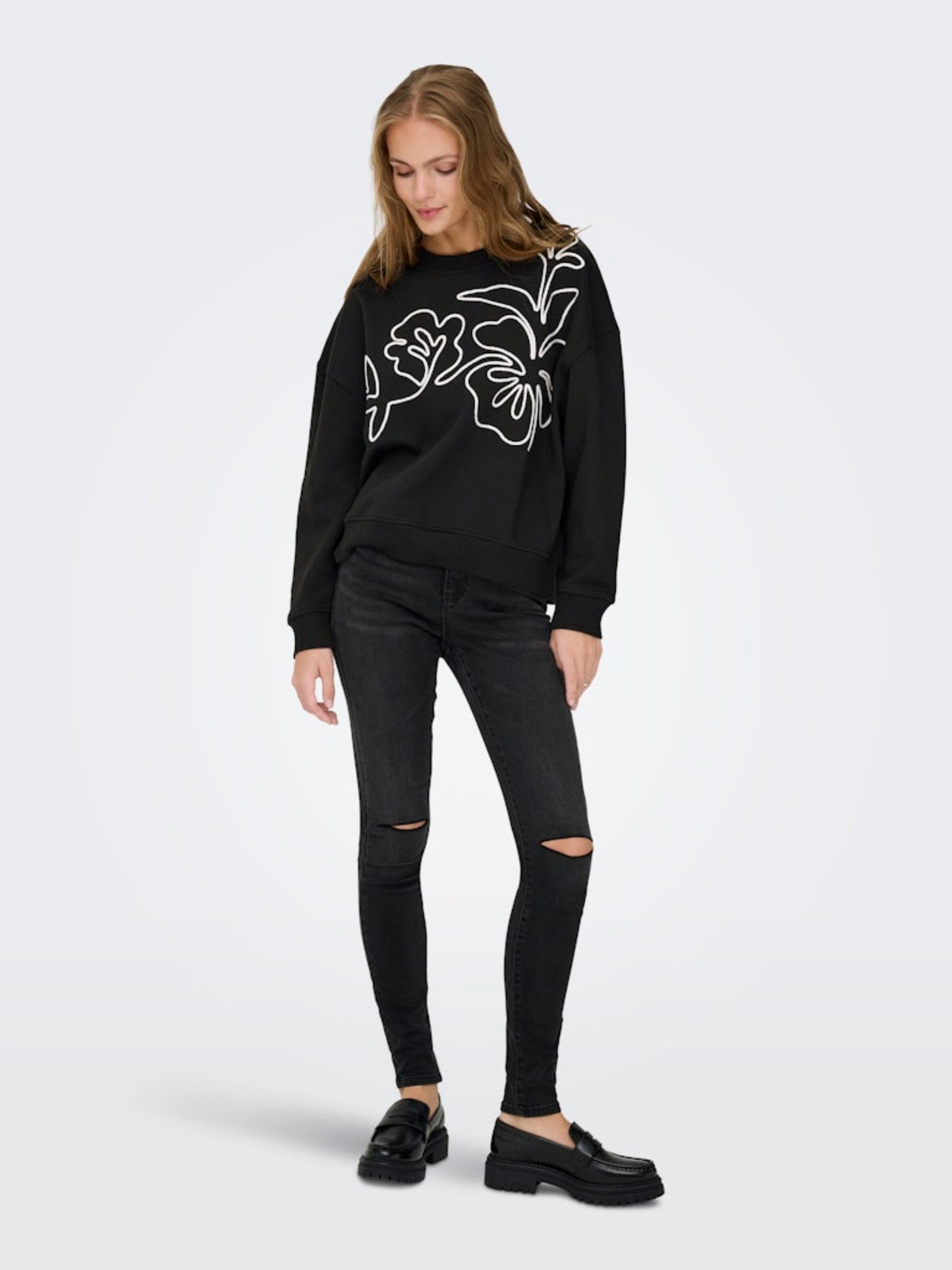 JDYCANOA L/S EMB SWEAT