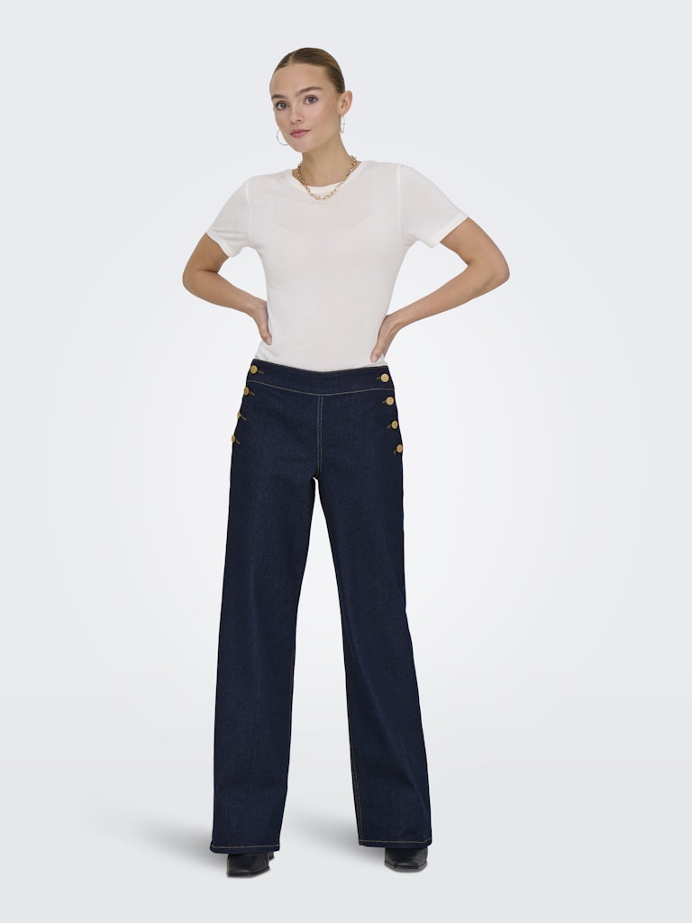 JDYLIZZIE MIDWAIST BUTTON WIDE JEANS