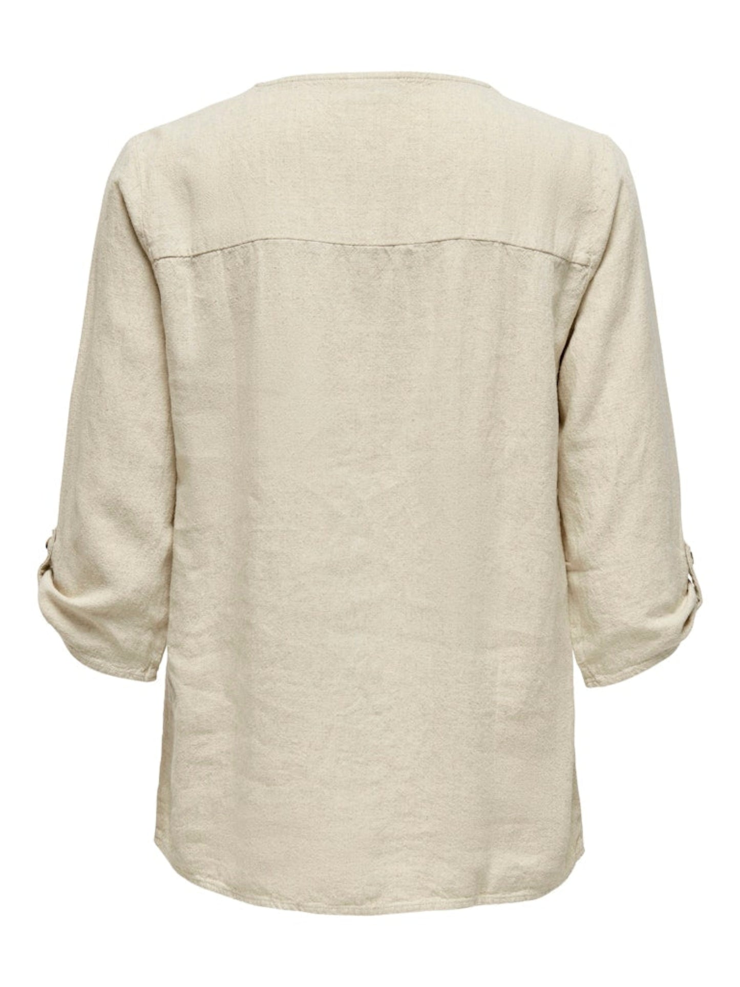 JDYSAY 3/4 LINEN V-NECK TOP