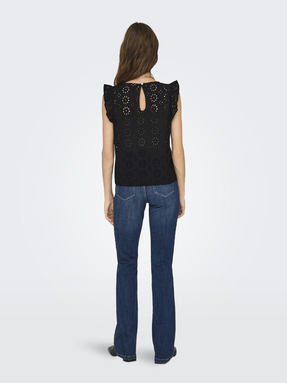 JDYVOLA S/L EMBROIDERY TOP