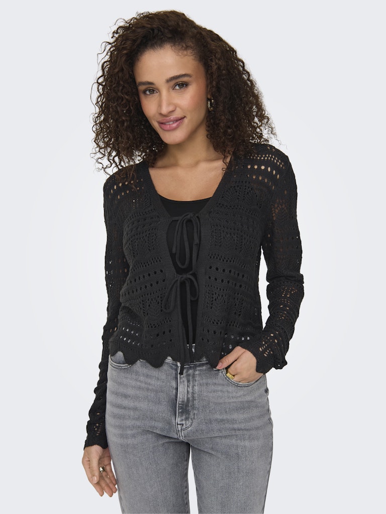 JDYSUN LAY L/S V-NECK TIE CARDIGAN