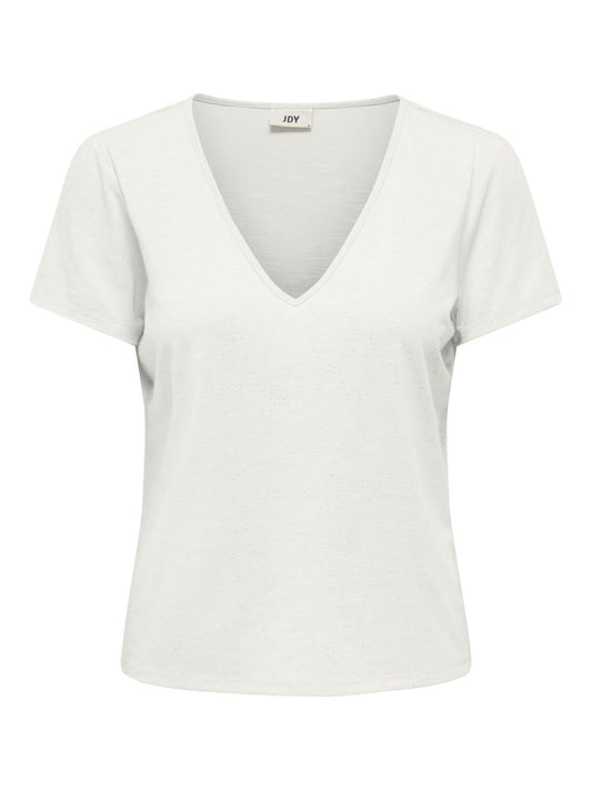 JDYDORA DODO S/S V-NECK GLITTER TOP