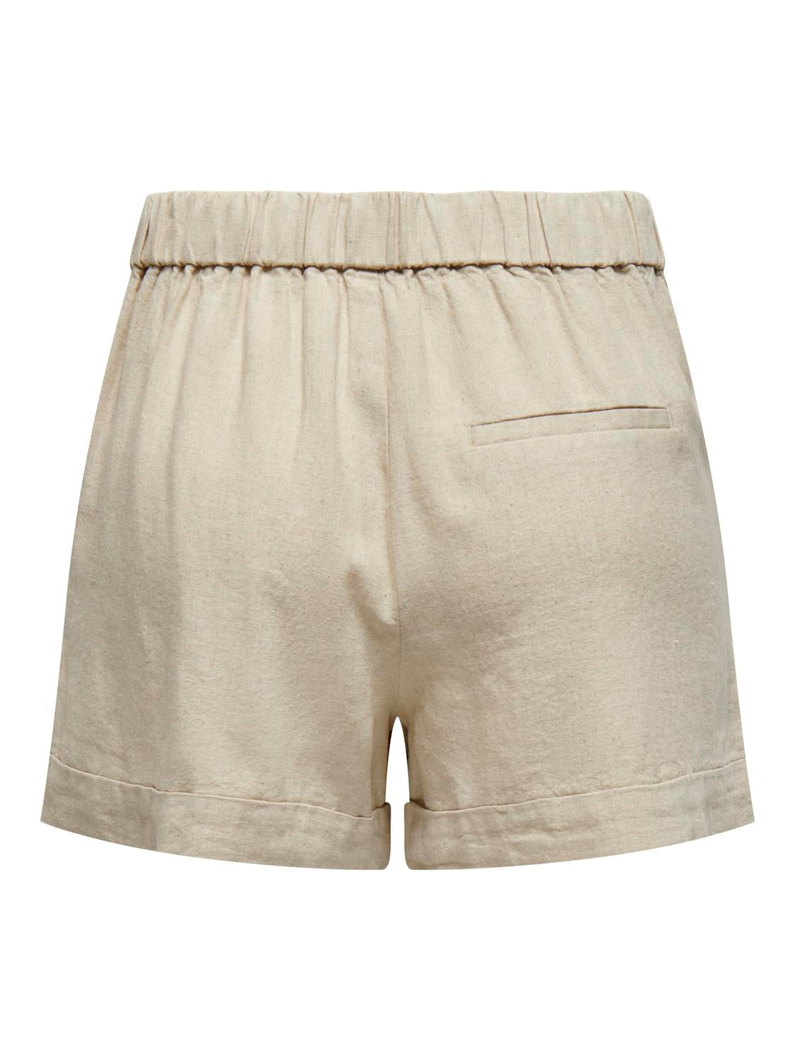 JDYSAY HW LINEN FOLD-UP SHORTS