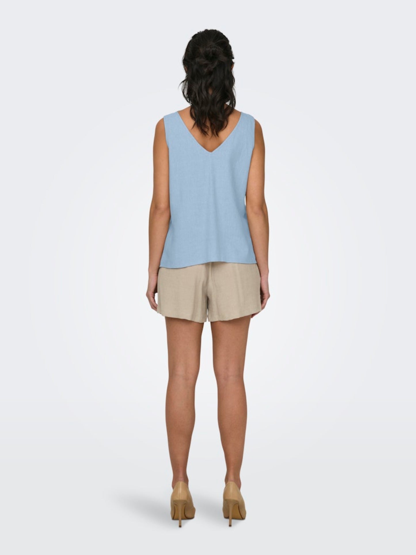 JDYSAY S/L LINEN V-NECK TOP