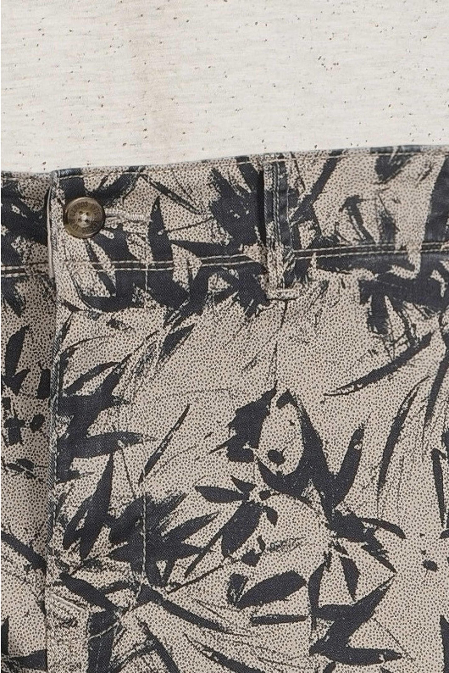 Lerros slim fit short met all over print