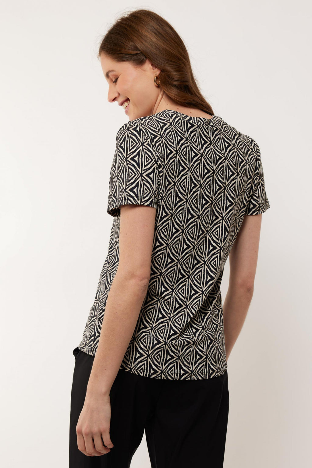 Dila top Offwhite/Zwart