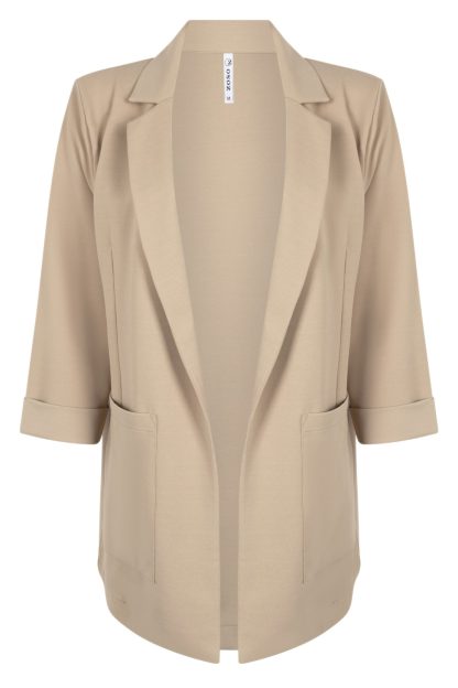 Crepe fabric jacket Sand