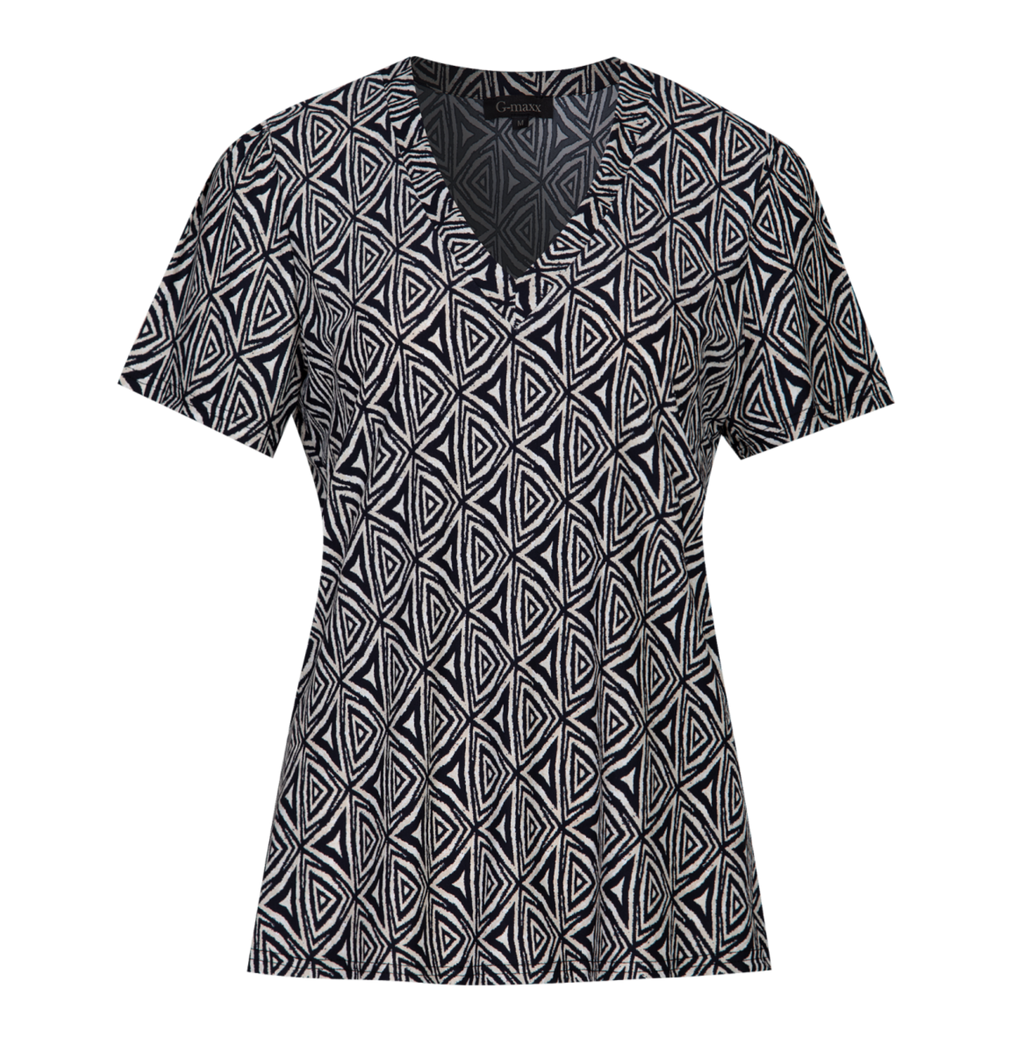 Dila top Offwhite/Zwart