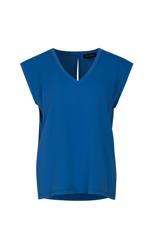 Zade top Korenblauw