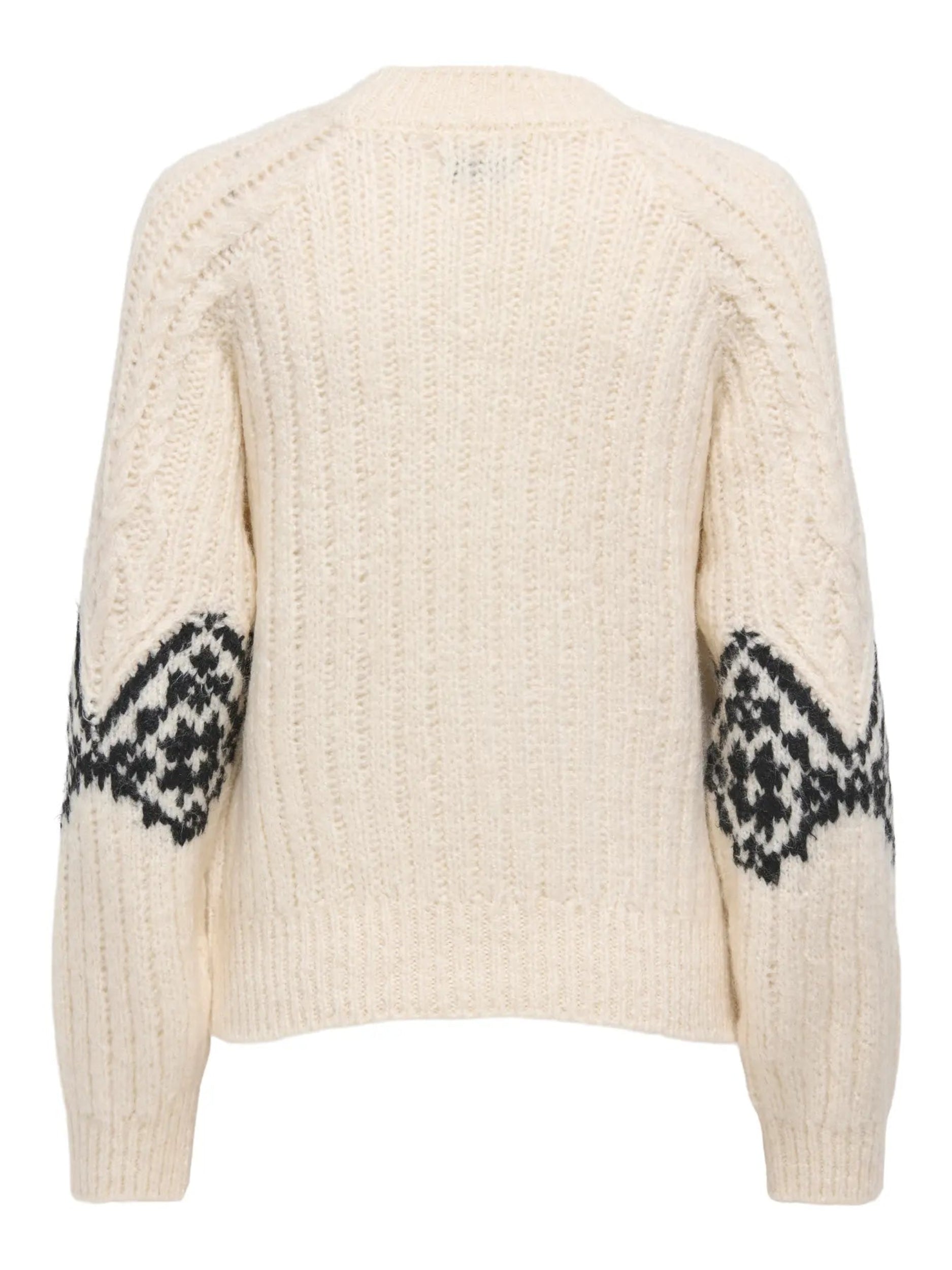 JDYNAOMI L/S RAGLAN JACQ CABLE PULL