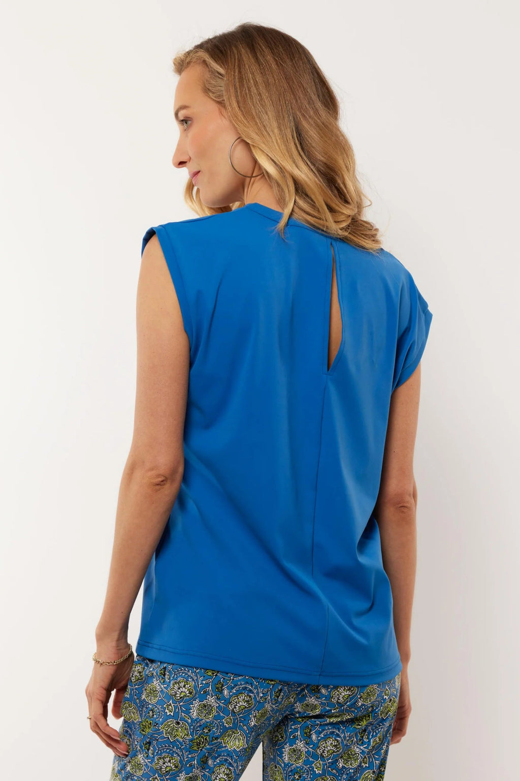 Zade top Korenblauw