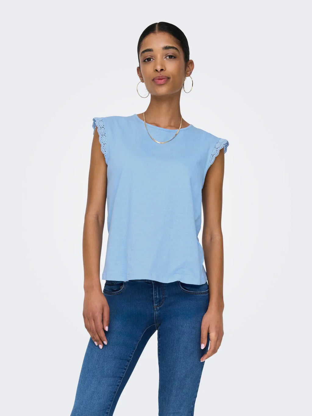 JDYSALVA LIFE S/L CROCHET TOP