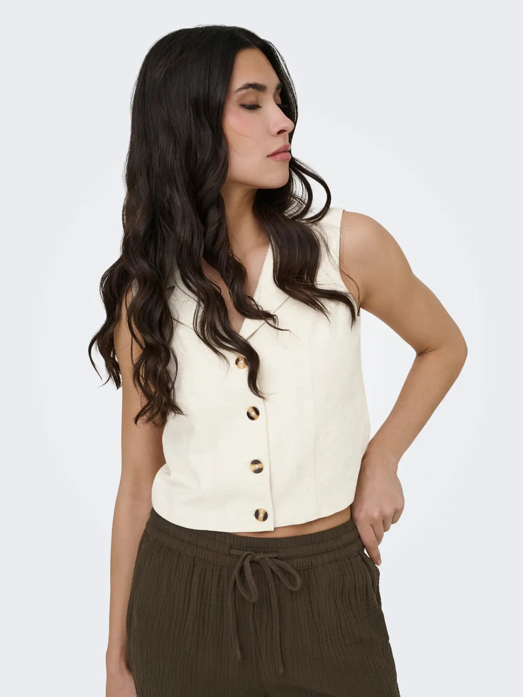 JDYMILAN LINEN WAISTCOAT