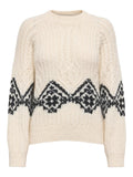 JDYNAOMI L/S RAGLAN JACQ CABLE PULL