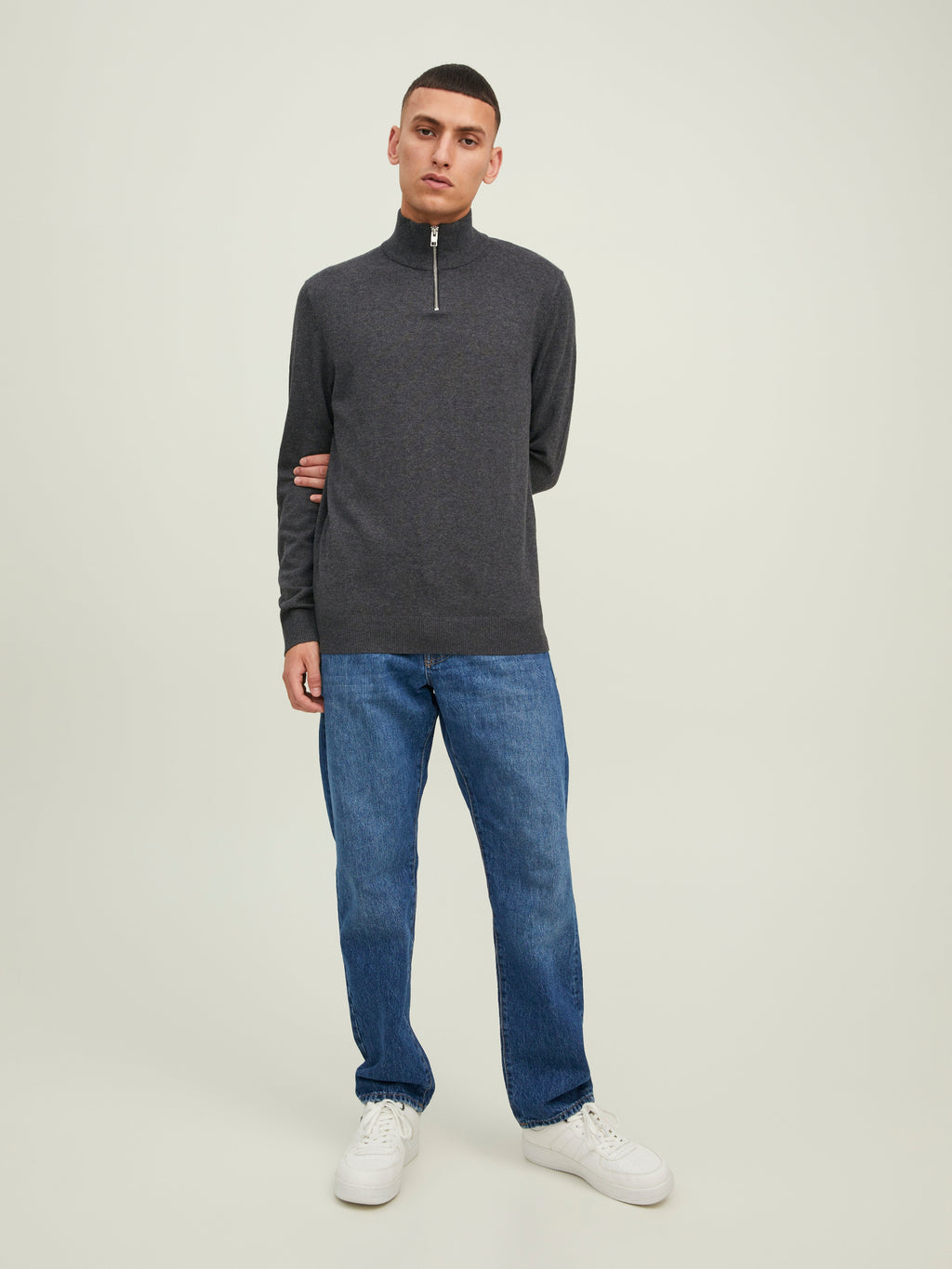 JJEEMIL KNIT HALF ZIP