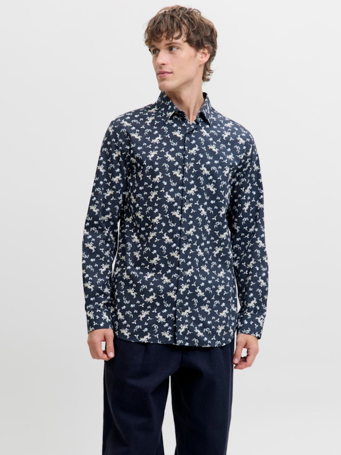 JPRBLAYORK PRINT DOBBY L/S SHIRT
