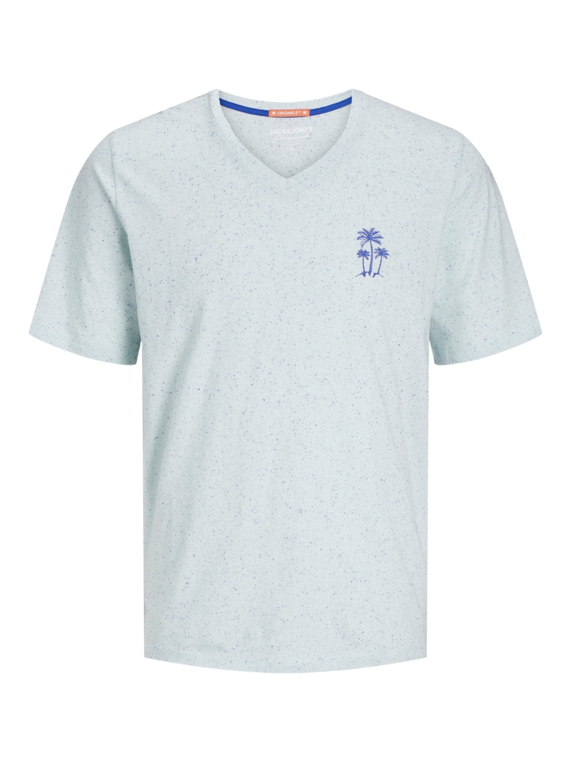 JORPALM EMB TEE SS V-NECK