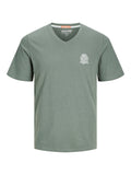 JORPALM EMB TEE SS V-NECK