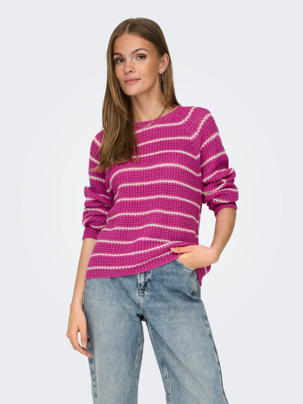 JDYELLEN L/S ONECK RAGLAN PULLOVER KNT