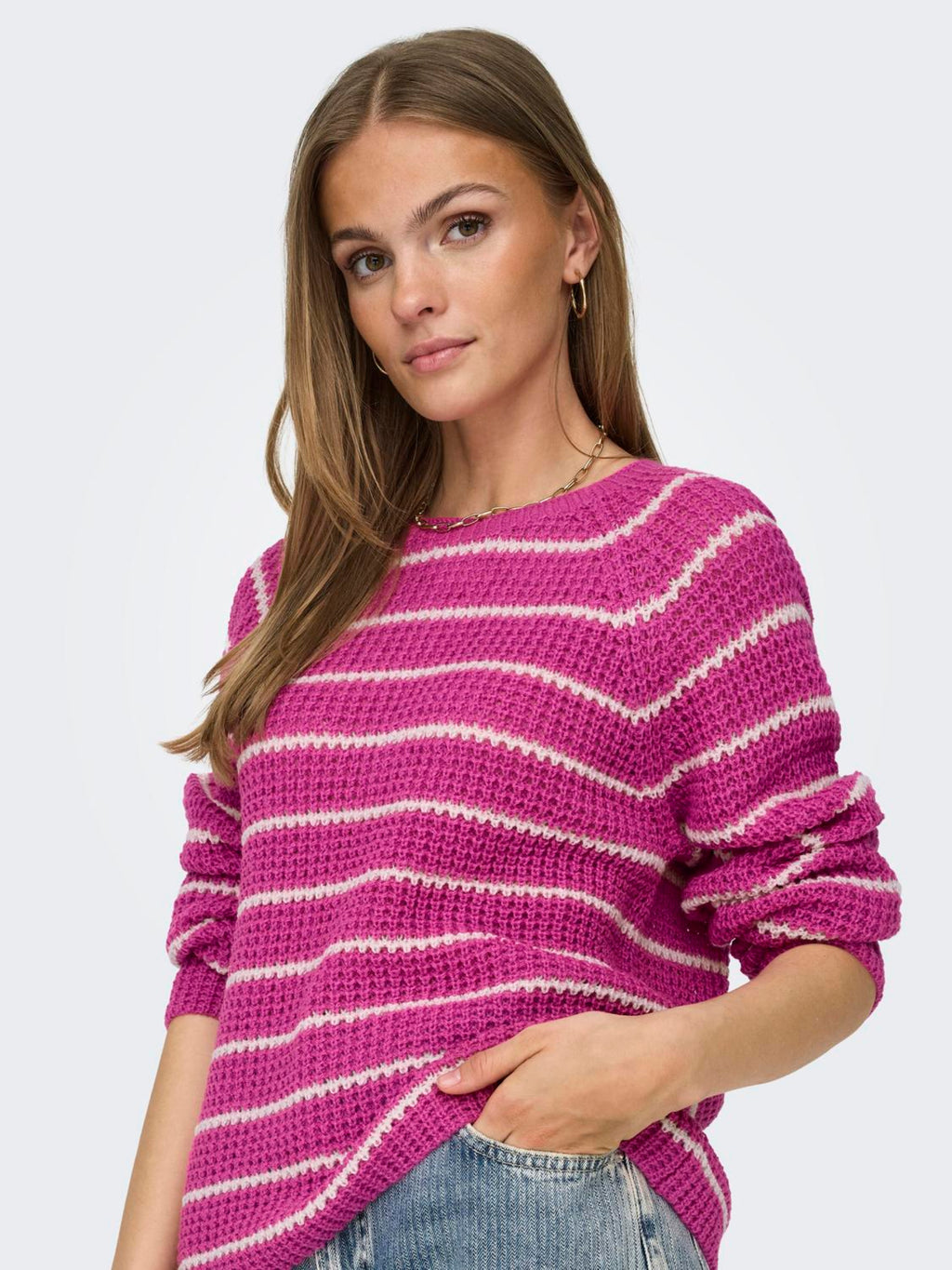 JDYELLEN L/S ONECK RAGLAN PULLOVER KNT