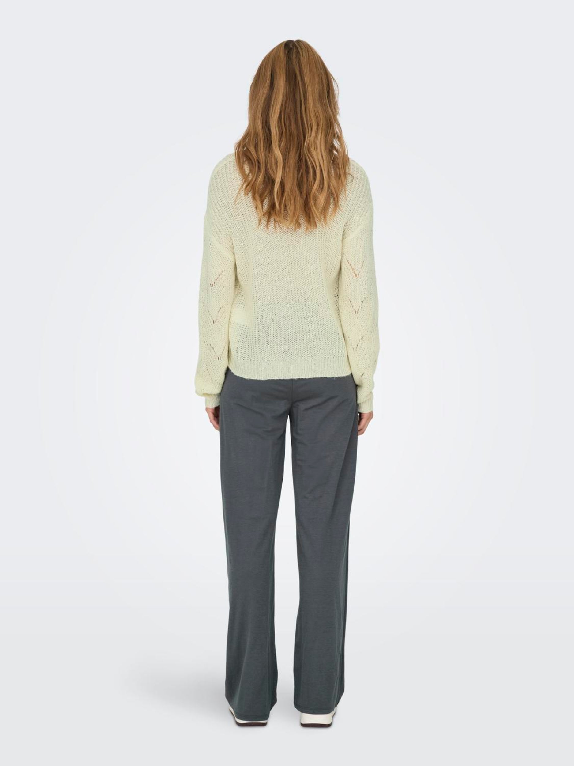 JDYBADUT L/S V-NECK STRUC GLITT PULL