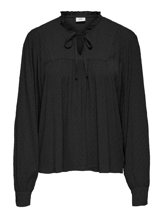 JDYLIMA LIFE L/S TIE DETAIL TOP WVN DIA