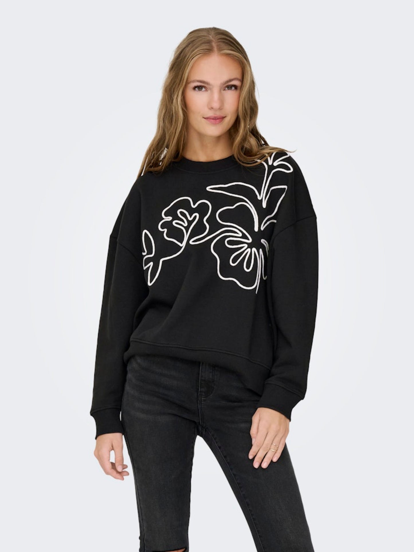 JDYCANOA L/S EMB SWEAT