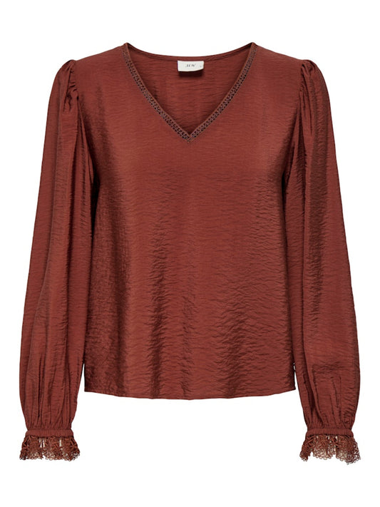 JDYCAMILLE L/S LACE V-NECK TOP