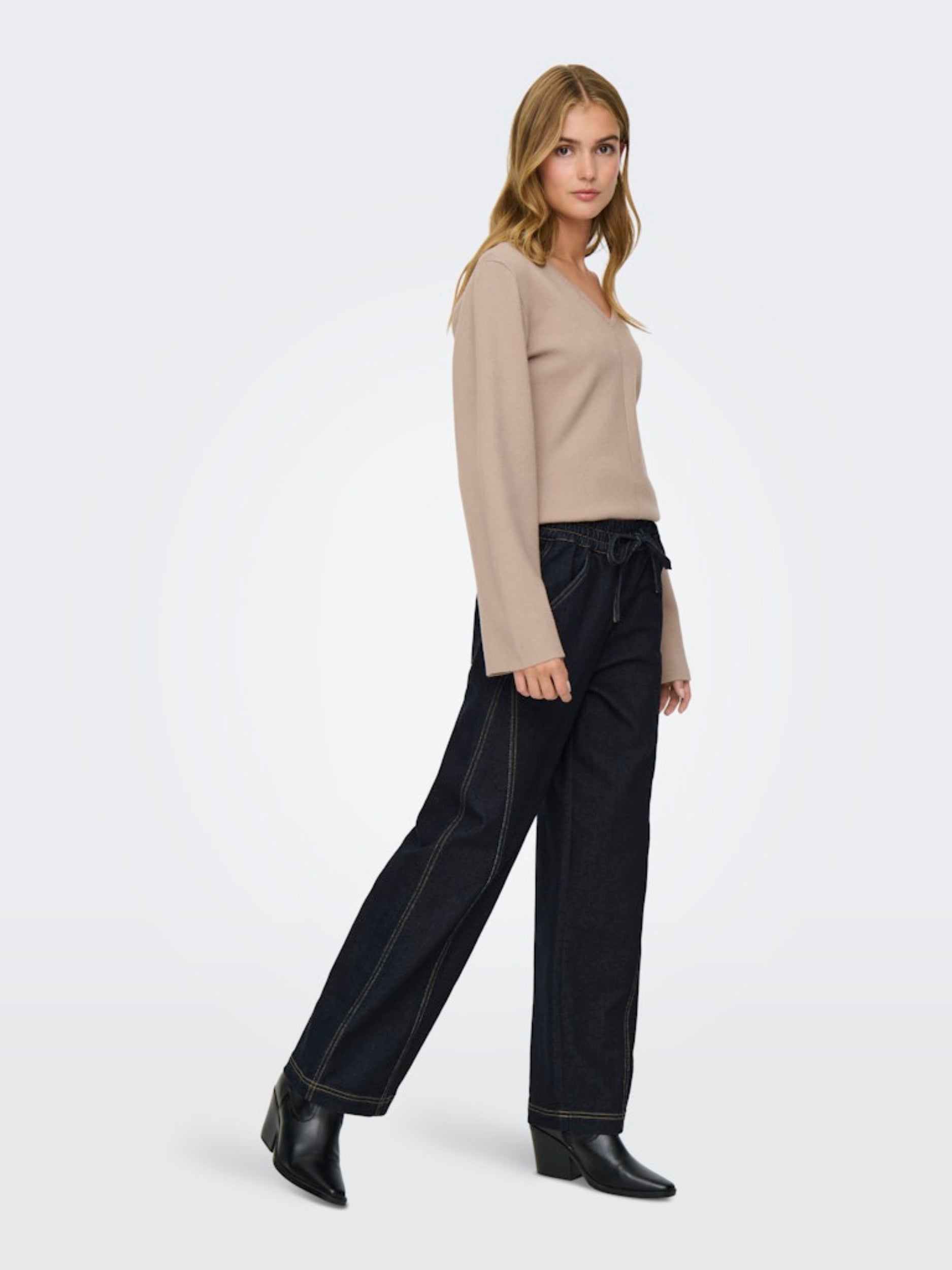 JDYRICKY MIDWAIST WIDE JEANS DNM