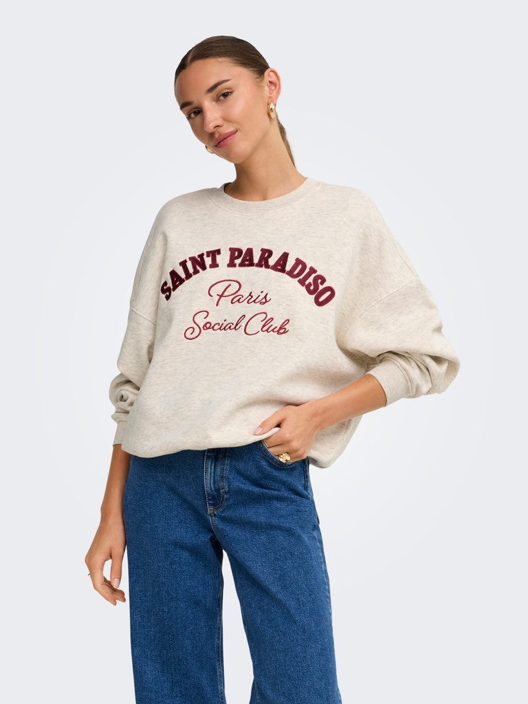 JDYMESA L/S O-NK EMB SWEAT
