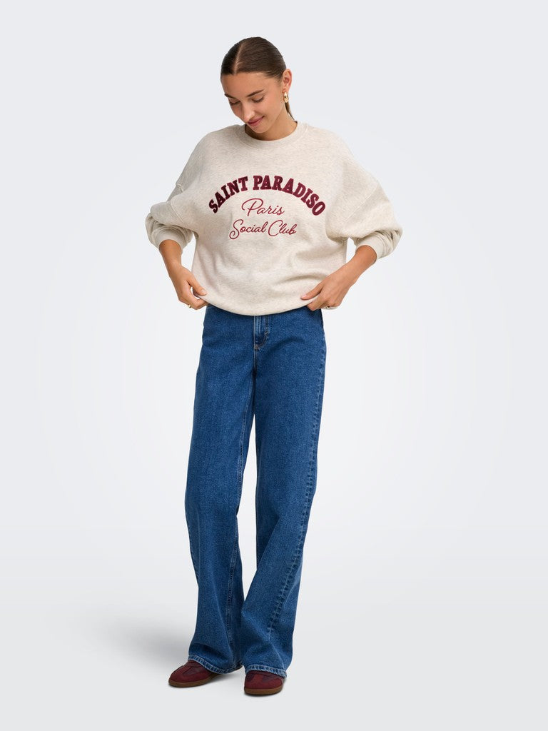 JDYMESA L/S O-NK EMB SWEAT