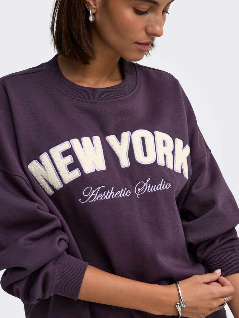 JDYMESA L/S O-NK EMB SWEAT