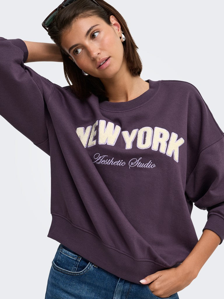 JDYMESA L/S O-NK EMB SWEAT