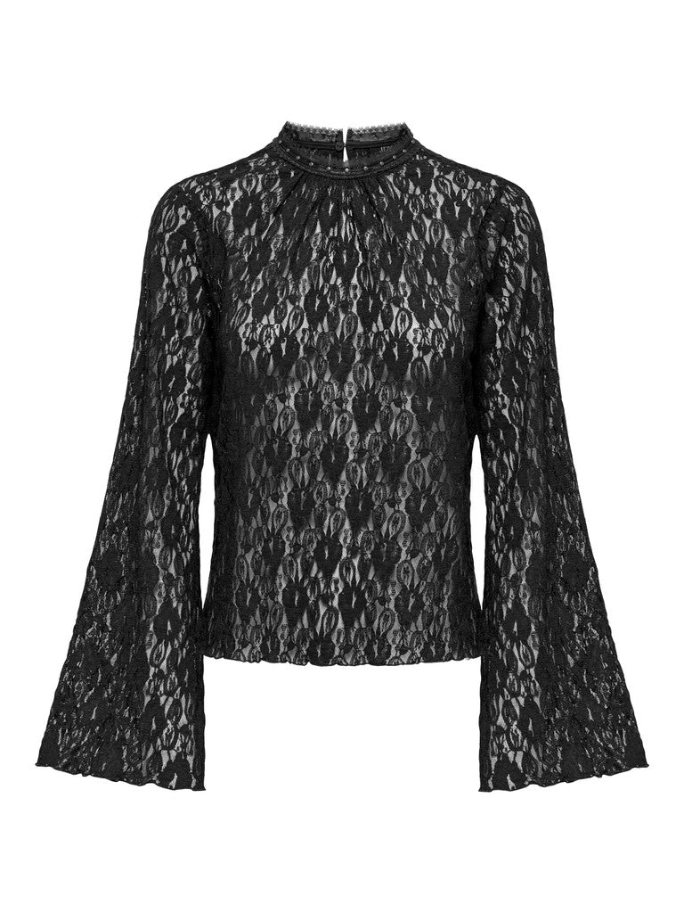 JDYGALLAS L/S DETAIL LACE TOP JRS