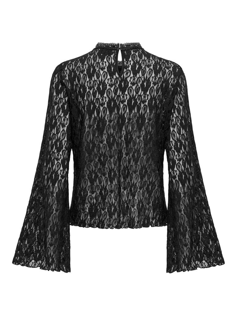 JDYGALLAS L/S DETAIL LACE TOP JRS