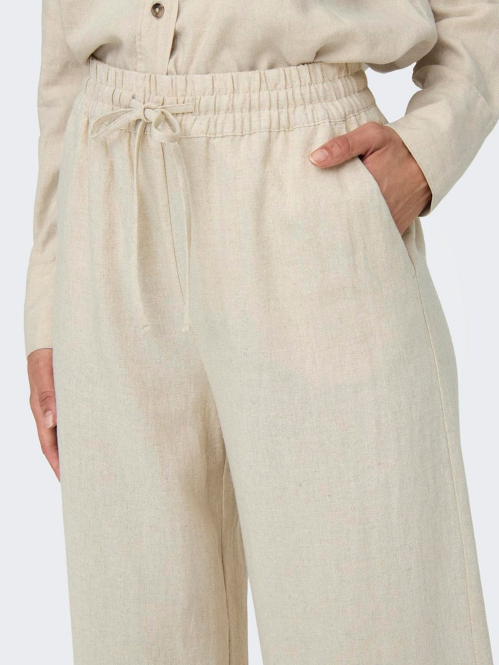 JDYSAY HW LINEN WIDE PANT