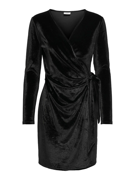 JDYSANDY L/S VELVET WRAP DRESS