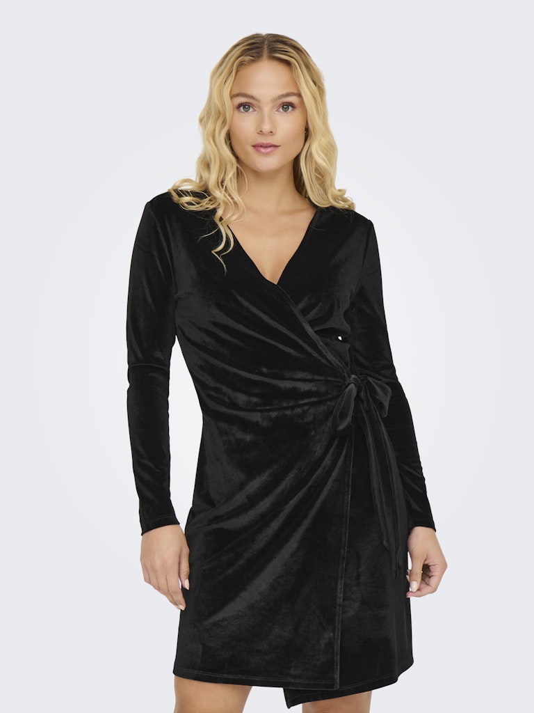 JDYSANDY L/S VELVET WRAP DRESS