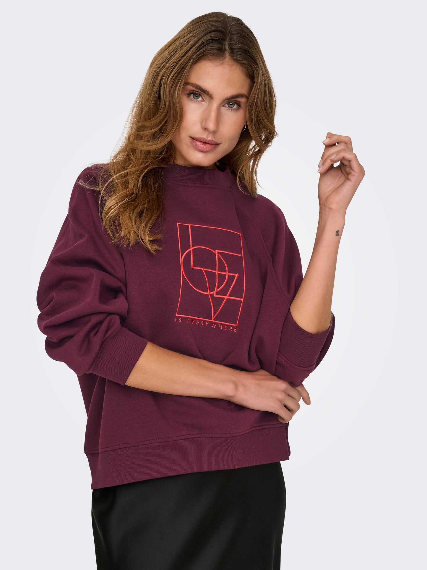 JDYBAMBI L/S EMB SWEAT