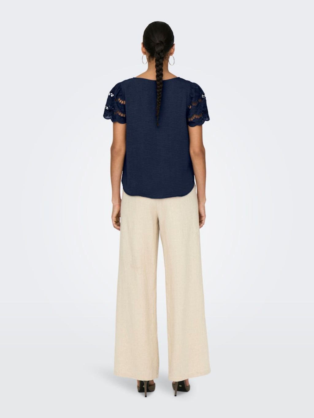 JDYHANNAH LIFE S/S LACE TOP