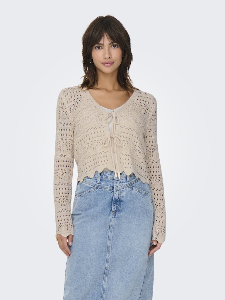 JDYSUN LAY L/S V-NECK TIE CARDIGAN