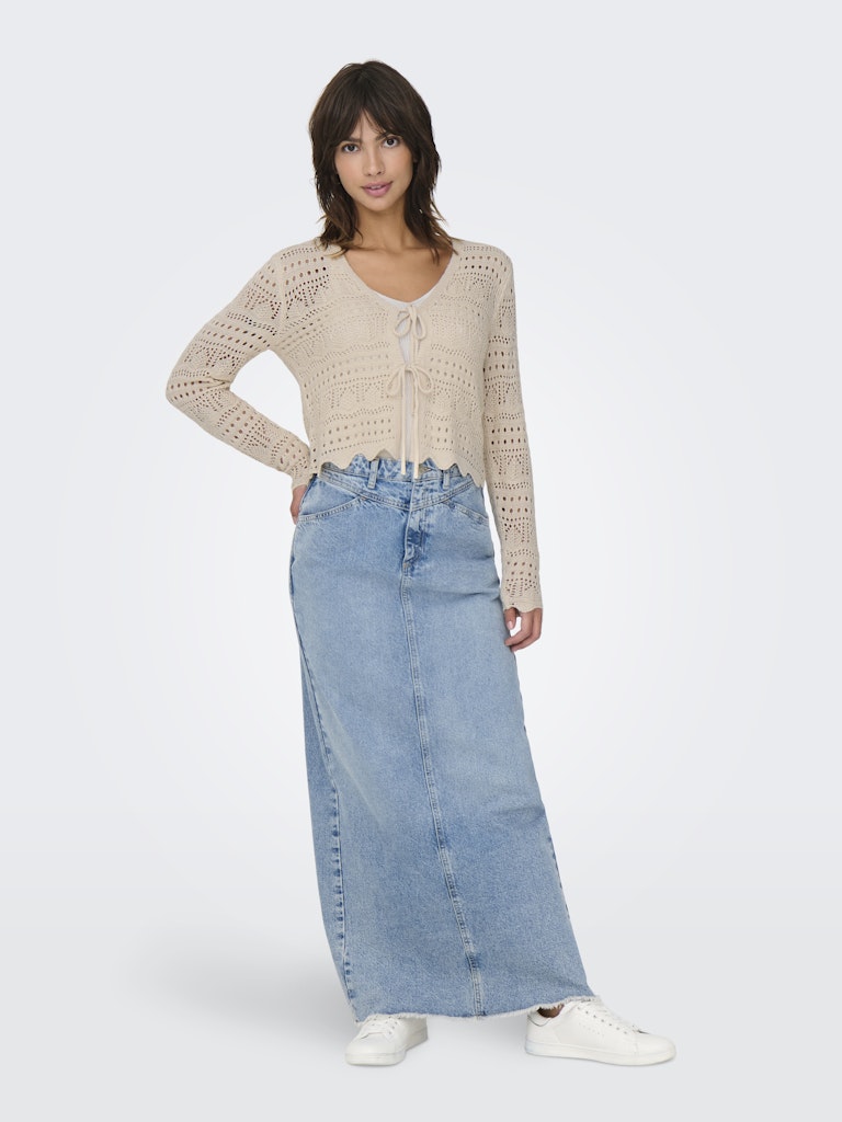 JDYSUN LAY L/S V-NECK TIE CARDIGAN