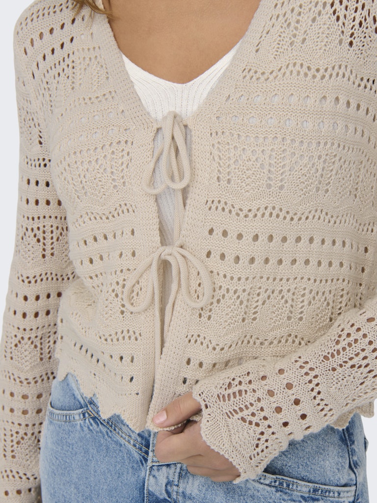 JDYSUN LAY L/S V-NECK TIE CARDIGAN