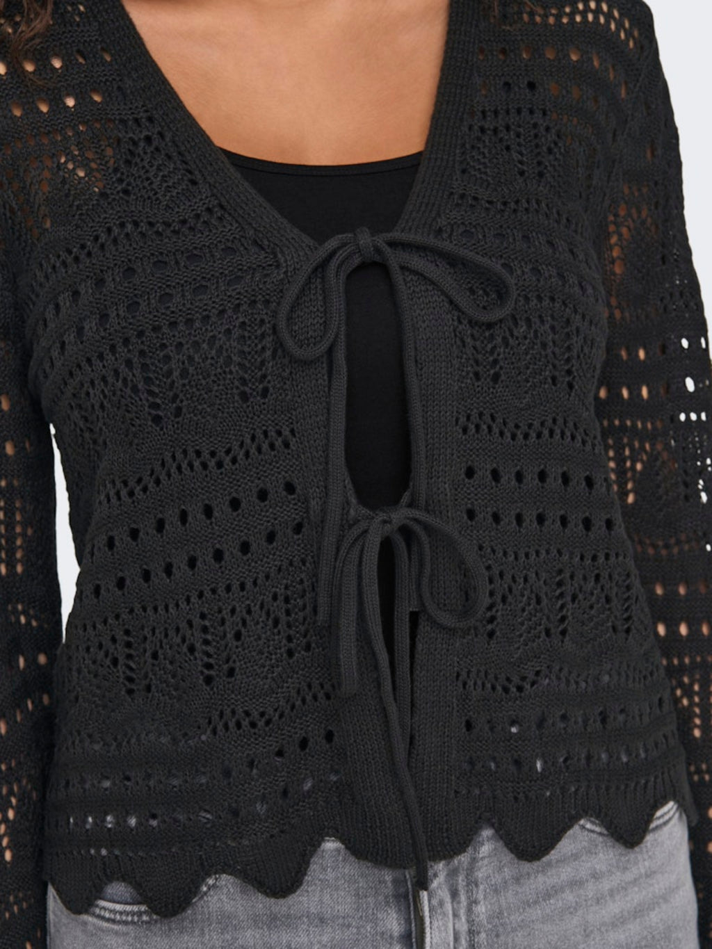 JDYSUN LAY L/S V-NECK TIE CARDIGAN