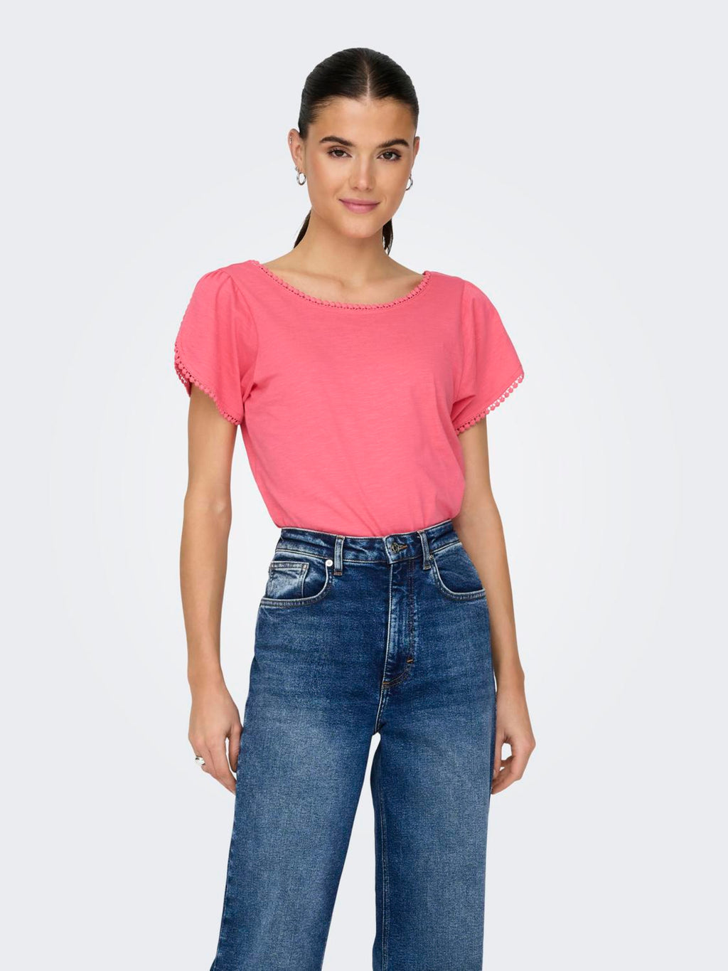 JDYSALVA LIFE S/S O-NECK TOP